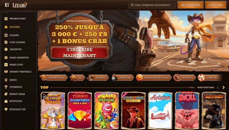 Découvrez Lizaro Casino en Ligne : Bonus et Jouer Sans Dépôt - aperçu